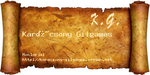 Karácsony Gilgames névjegykártya